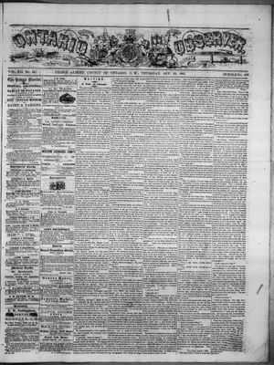 Ontario Observer (Port Perry), 28 Oct 1869