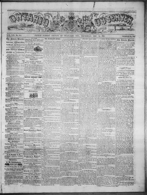 Ontario Observer (Port Perry), 16 Dec 1869