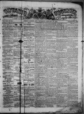 Ontario Observer (Port Perry), 19 Jan 1871