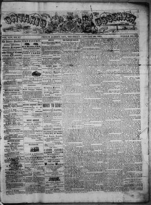 Ontario Observer (Port Perry), 26 Jan 1871