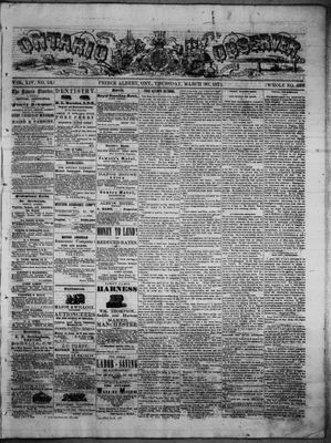 Ontario Observer (Port Perry), 30 Mar 1871