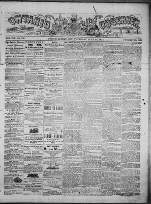 Ontario Observer (Port Perry), 8 Jun 1871