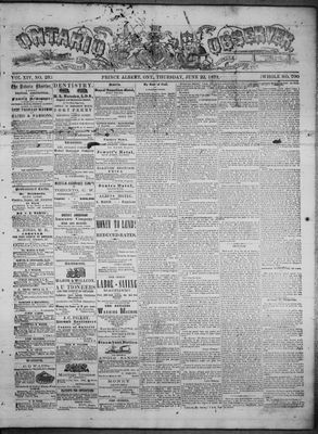 Ontario Observer (Port Perry), 22 Jun 1871