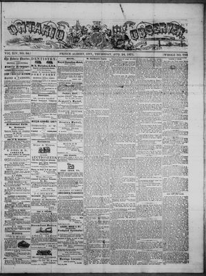 Ontario Observer (Port Perry), 24 Aug 1871