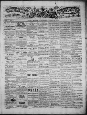 Ontario Observer (Port Perry), 11 Jan 1872