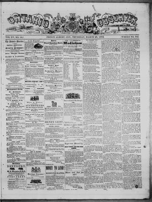 Ontario Observer (Port Perry), 28 Mar 1872