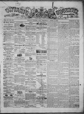 Ontario Observer (Port Perry), 4 Apr 1872