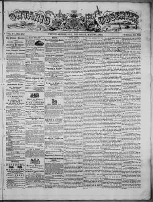 Ontario Observer (Port Perry), 30 May 1872