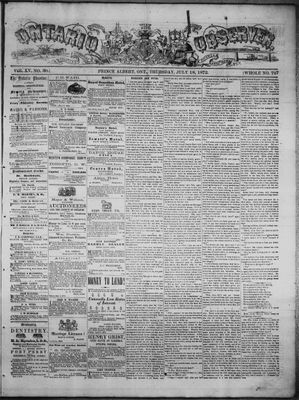 Ontario Observer (Port Perry), 18 Jul 1872