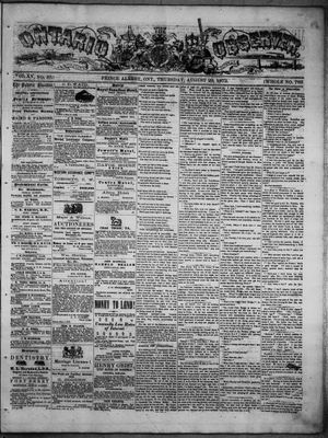 Ontario Observer (Port Perry), 22 Aug 1872