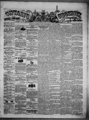 Ontario Observer (Port Perry), 2 Jan 1873