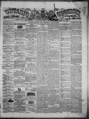 Ontario Observer (Port Perry), 9 Jan 1873