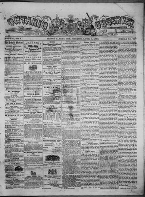 Ontario Observer (Port Perry), 6 Feb 1873