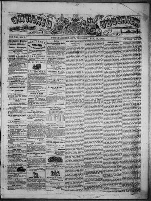 Ontario Observer (Port Perry), 13 Feb 1873