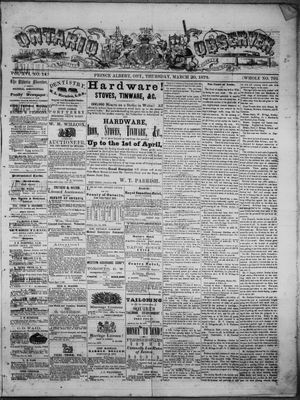 Ontario Observer (Port Perry), 20 Mar 1873