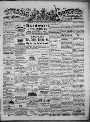 Ontario Observer (Port Perry), 10 Apr 1873