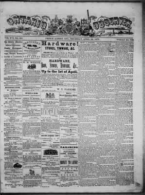 Ontario Observer (Port Perry), 24 Apr 1873