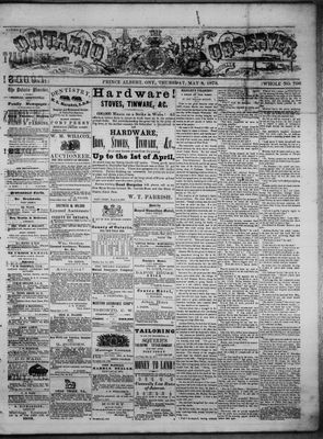 Ontario Observer (Port Perry), 8 May 1873