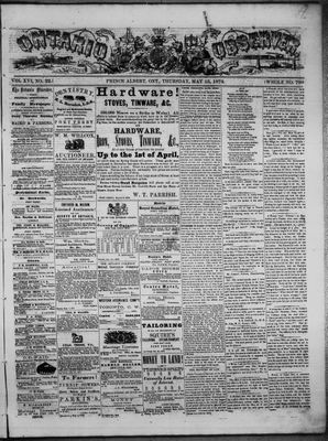 Ontario Observer (Port Perry), 15 May 1873