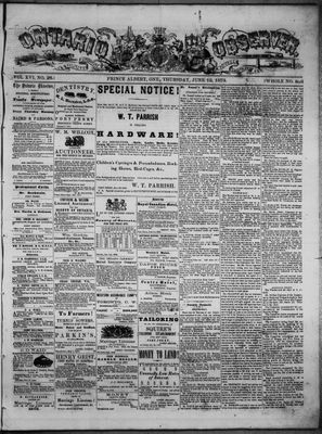 Ontario Observer (Port Perry), 12 Jun 1873