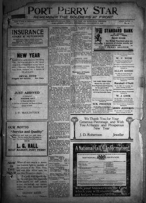 Port Perry Star, 27 Dec 1916