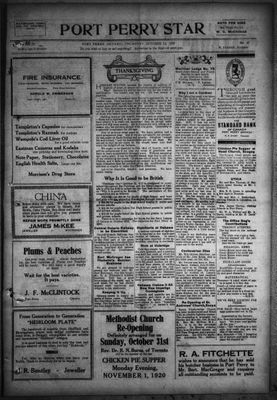 Port Perry Star, 14 Oct 1920