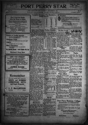 Port Perry Star, 15 Dec 1921