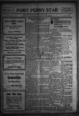 Port Perry Star, 11 May 1922