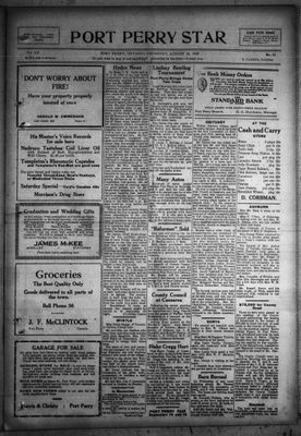 Port Perry Star, 10 Aug 1922