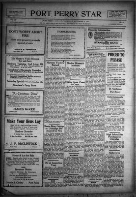 Port Perry Star, 2 Nov 1922