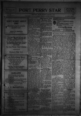 Port Perry Star, 11 Jan 1923