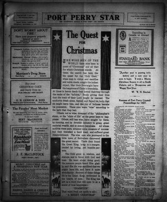 Port Perry Star, 22 Dec 1927