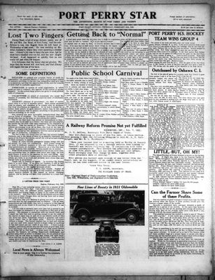 Port Perry Star, 12 Feb 1931