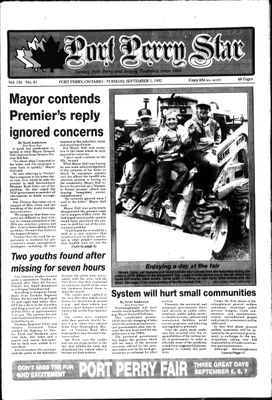 Port Perry Star, 1 Sep 1992