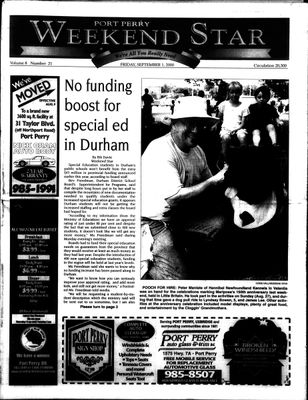 Port Perry Weekend Star, 1 Sep 2000