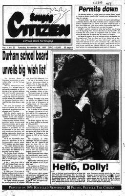 Scugog Citizen (1991), 19 Nov 1991