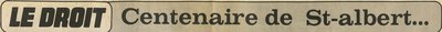 article du Droit le 8 Janvier 1979 à l'occasion du centenairede Saint-Isidore