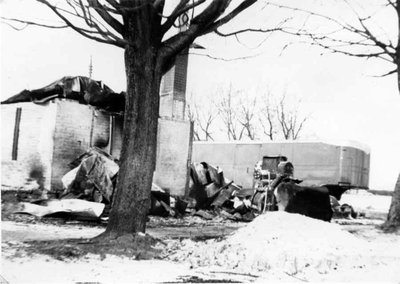 Boulangerie incendiée de Rolland Leduc.