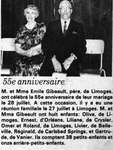 55e anniversaire de M et Mme Emile Gibeault.