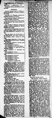 Ontario Scrapbook Hansard, 10 Jan 1868