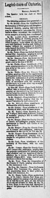 Ontario Scrapbook Hansard, 20 Jan 1868