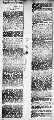 Ontario Scrapbook Hansard, 29 Jan 1868