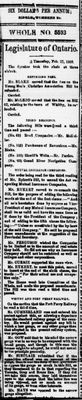 Ontario Scrapbook Hansard, 27 Feb 1868