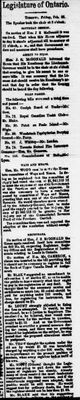 Ontario Scrapbook Hansard, 28 Feb 1868