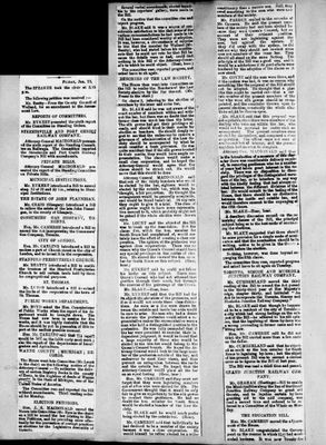 Ontario Scrapbook Hansard, 13 Jan 1871