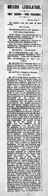 Ontario Scrapbook Hansard, 3 Dec 1875