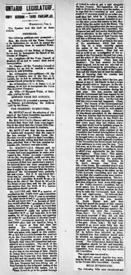 Ontario Scrapbook Hansard, 8 Dec 1875