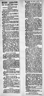 Ontario Scrapbook Hansard, 9 Jan 1877