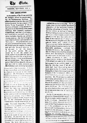 Ontario Scrapbook Hansard, 3 Feb 1877