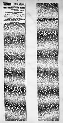 Ontario Scrapbook Hansard, 22 Feb 1877